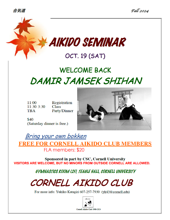 2024 Fall Seminar with Damir Jamsek Shihan